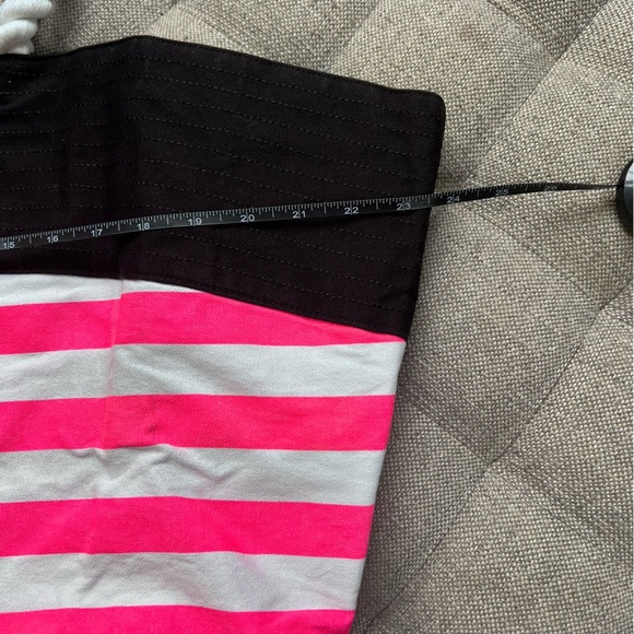 Victoria's Secret Pink and White Striped Canvas Tote - Picture 9 of 11